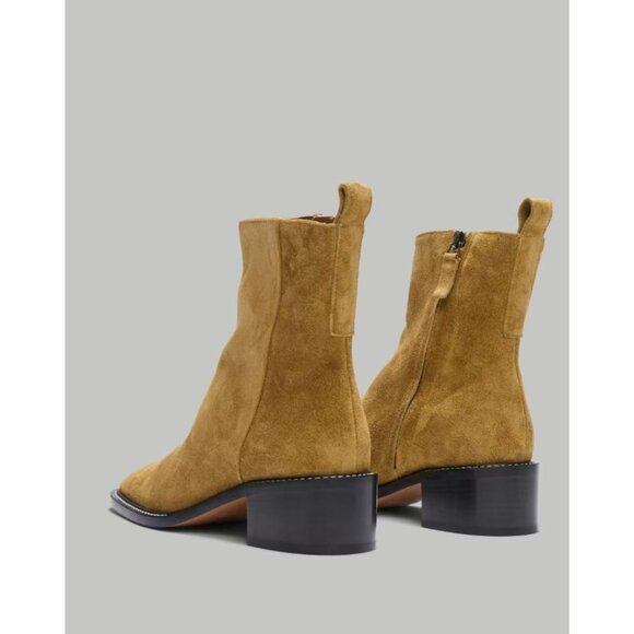 Everlane The City Boot in Toasted Almond Suede 8 New Womens Booties - Picture 2 of 13